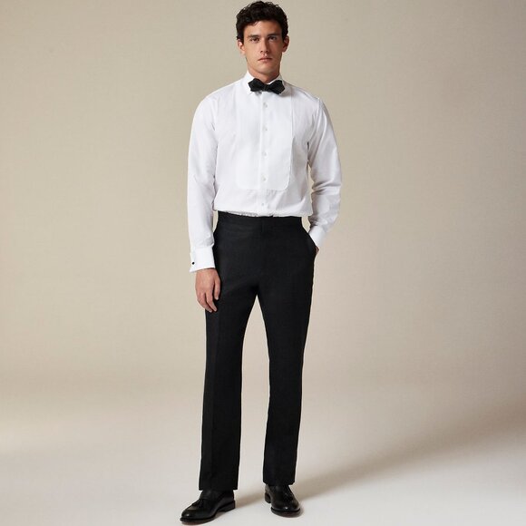 NWT J Crew Crosby Classic-Fit Tuxedo Pant in Linen Herringbone 38 x 32